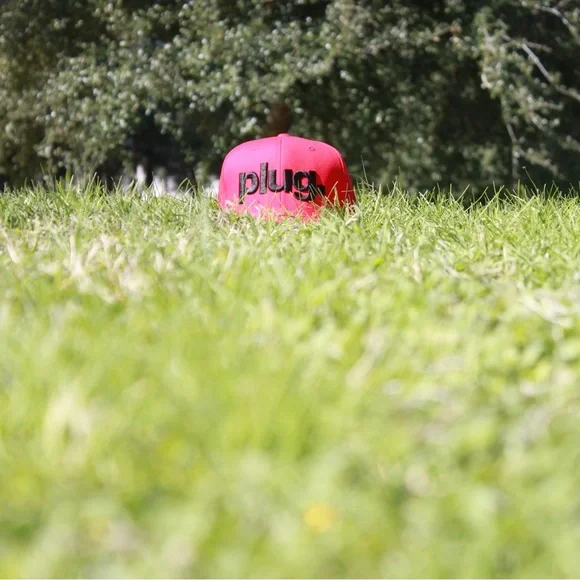 Yupoong SnapBack Hat/Cap Red with Black Plug Embroidered Logo Adjustable OS - Picture 4 of 4